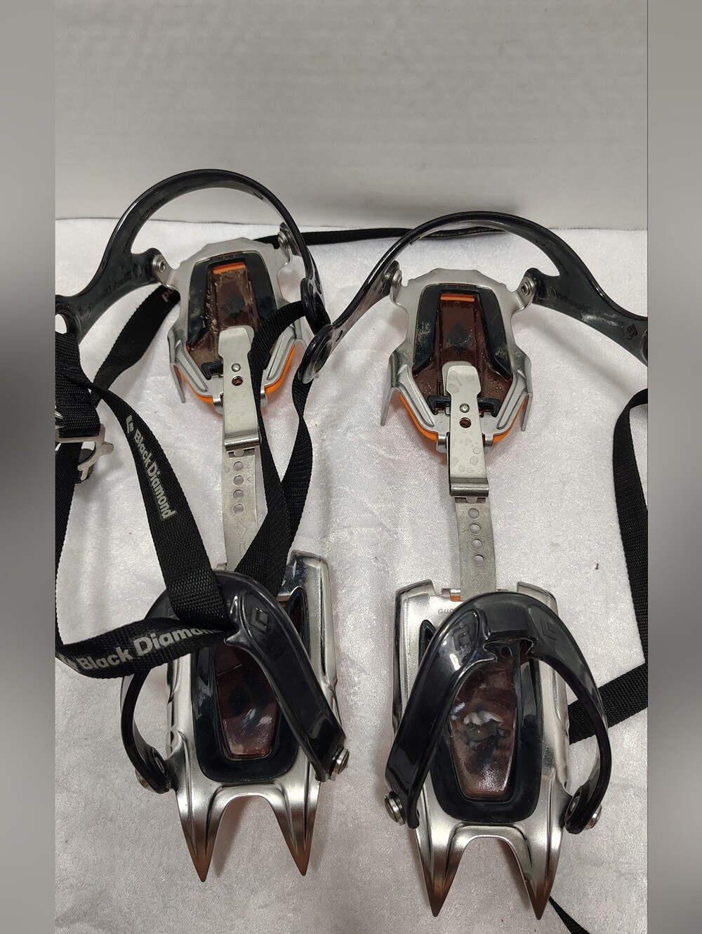 Black Diamond Contact Strap Crampons Stainless Steel Anti-baling Plates